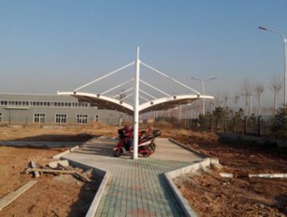 萊蕪市九佳緊固件自行車棚景觀膜結構